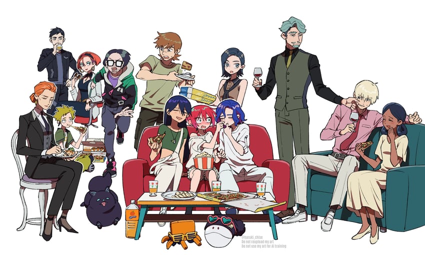 amate yuzuriha, haro, char aznable, shuji ito, rx-78-2 gundam, and 14 more (gundam and 1 more) drawn by haruki_chise