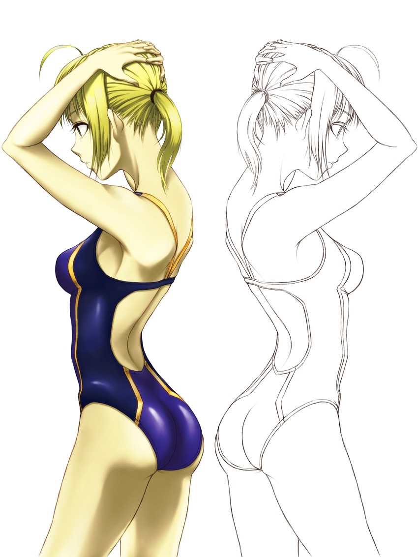 artoria pendragon and saber (fate and 1 more) drawn by 997133z