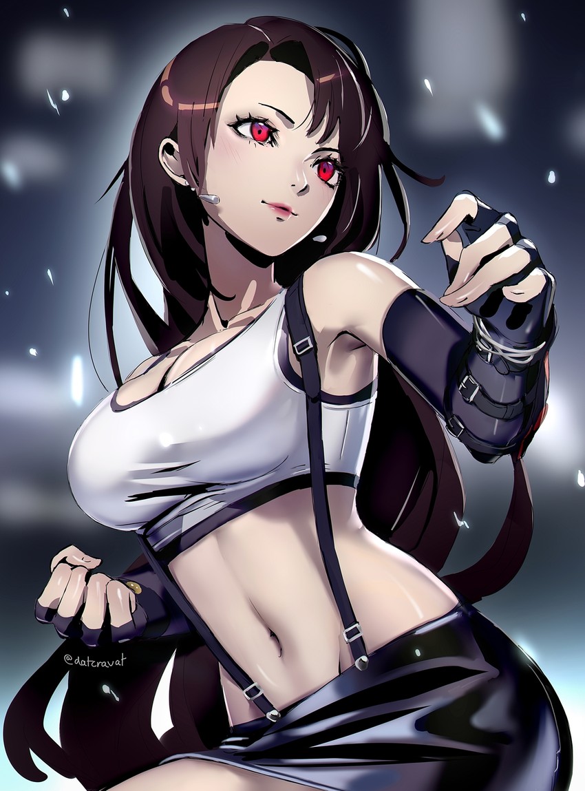 tifa lockhart (final fantasy and 1 more) drawn by datcravat