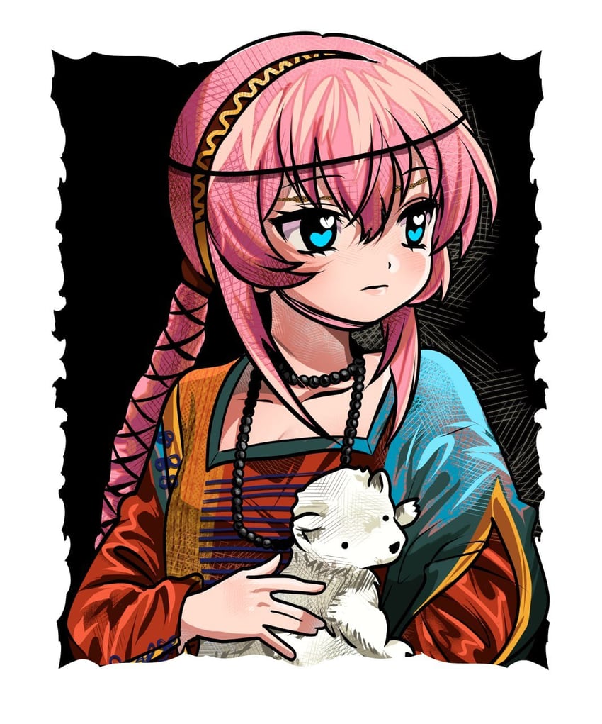 megurine luka (vocaloid and 1 more) drawn by babylonholic