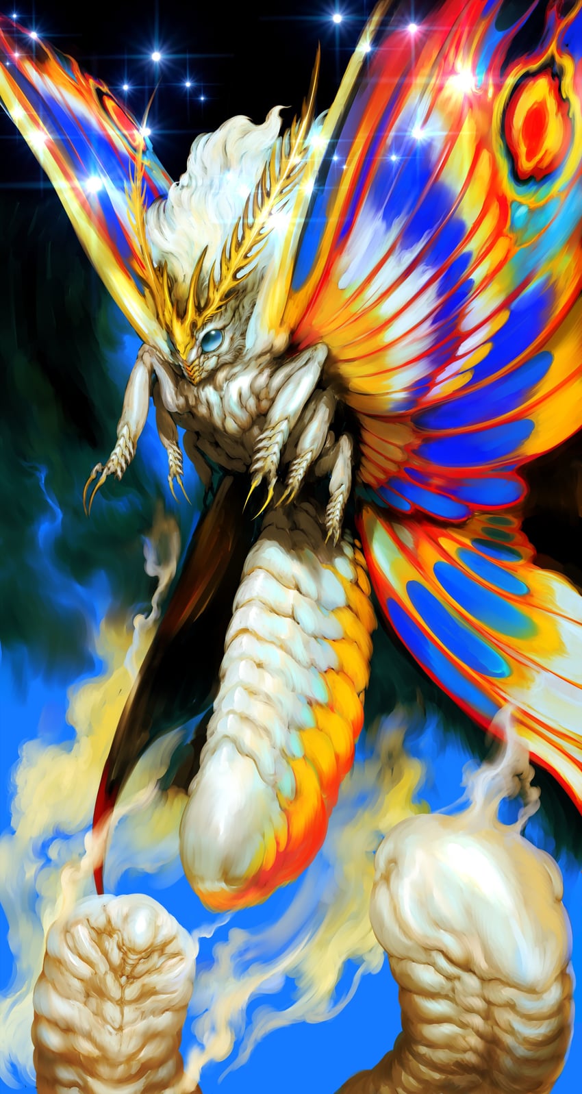 mothra (godzilla) drawn by witnesstheabsurd