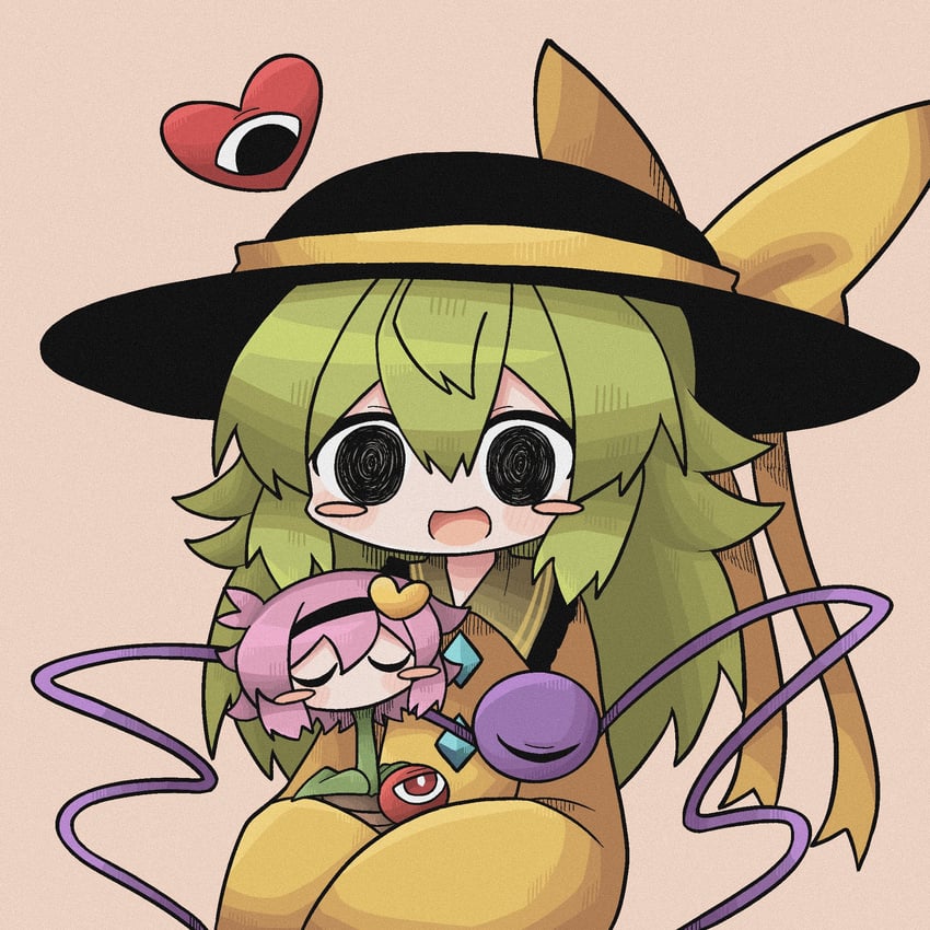komeiji koishi and komeiji satori (touhou) drawn by zunusama