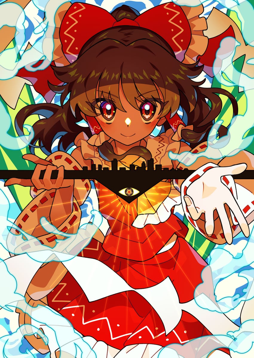 hakurei reimu (touhou and 1 more) drawn by fuji_tarawi