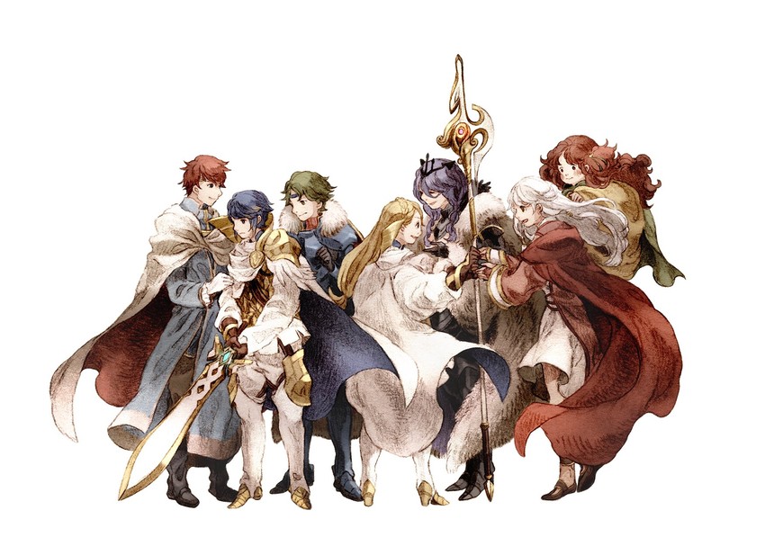 camilla, micaiah, sharena, eliwood, alfonse, and 2 more (fire emblem and 5 more) drawn by luce-in-the-sky