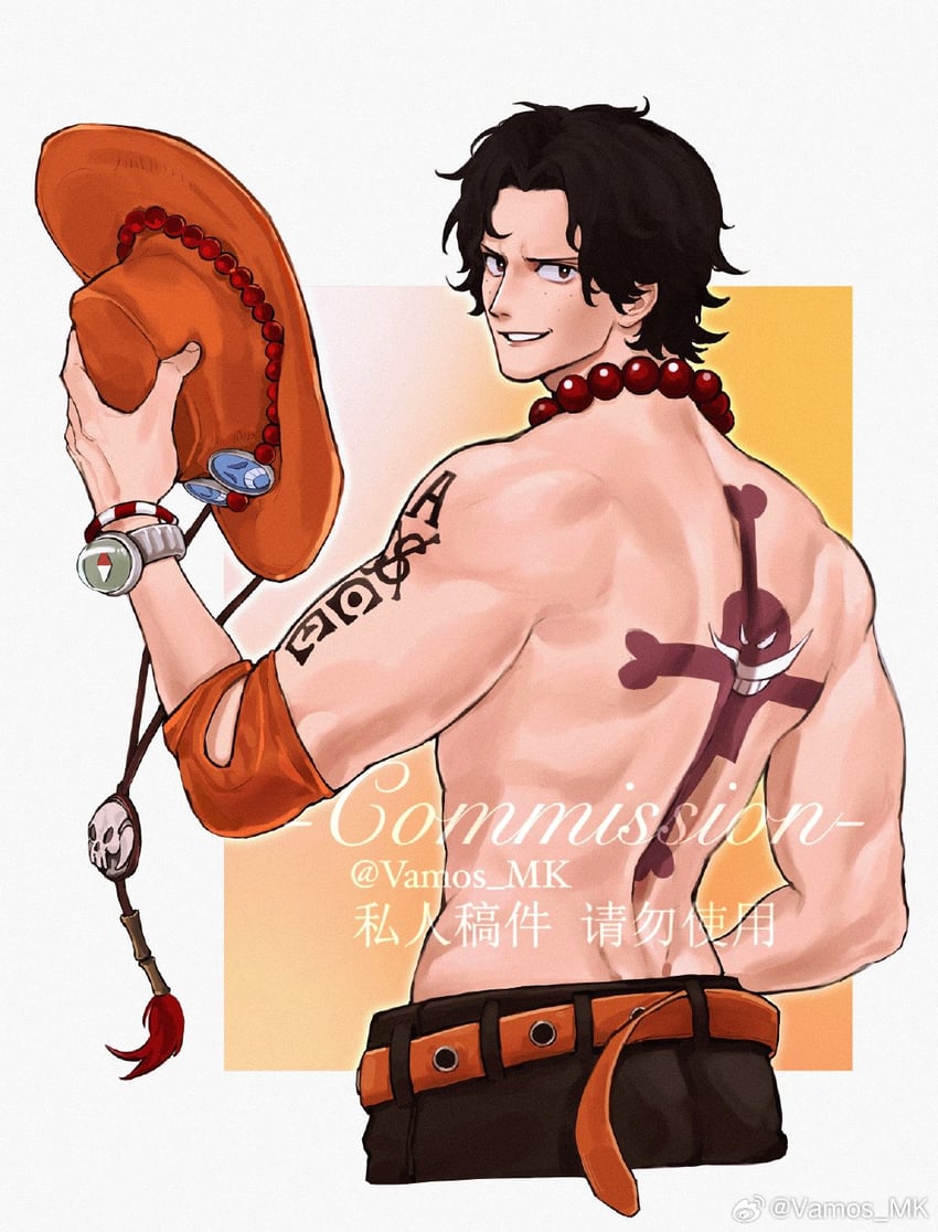 portgas d. ace (one piece) drawn by vamos_mk