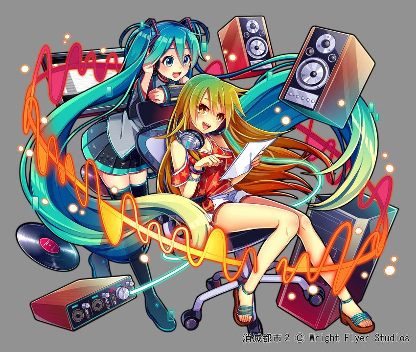 hatsune miku (vocaloid and 2 more) drawn by nou_(nounknown)