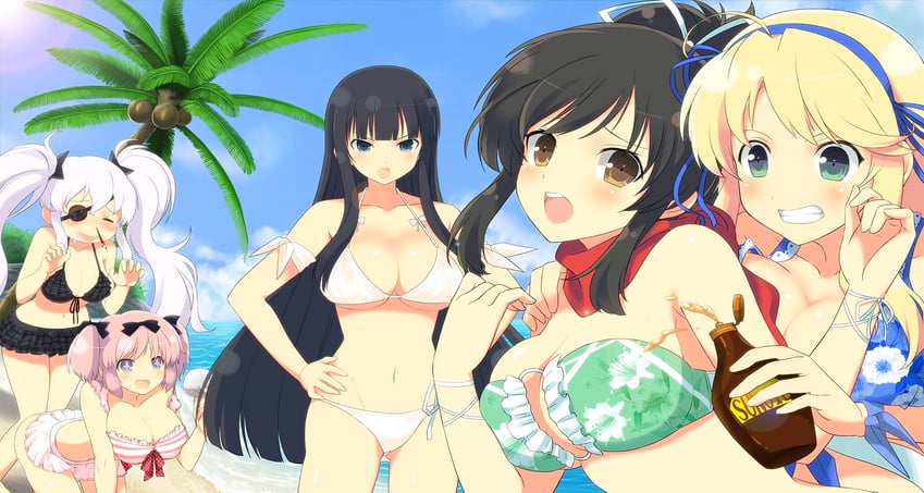asuka, ikaruga, hibari, yagyu, and katsuragi (senran kagura and 1 more) drawn by yaegashi_nan