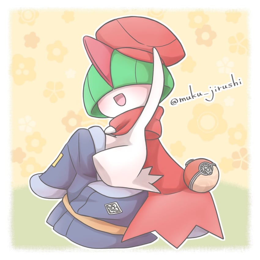 ralts and rei (pokemon and 1 more) drawn by muku_jirushi