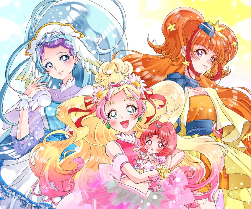 amanogawa kirara, haruno haruka, kaidou minami, cure twinkle, akagi towa, and 5 more (precure and 2 more) drawn by inuko_(nozomi1118)
