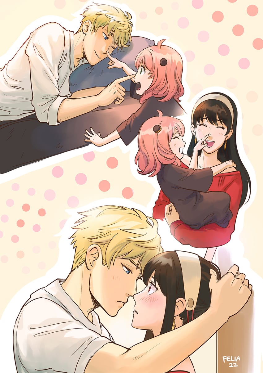 yor briar, anya, and twilight (spy x family) drawn by felia_hanakata