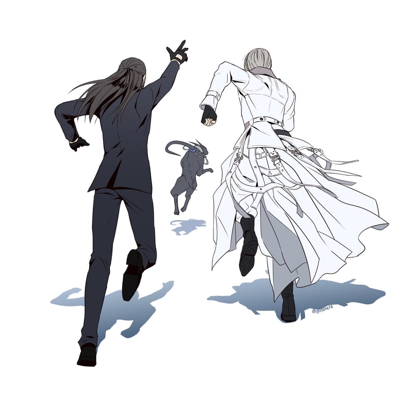 tseng, rufus shinra, and dark nation (final fantasy and 3 more) drawn by igusaharu