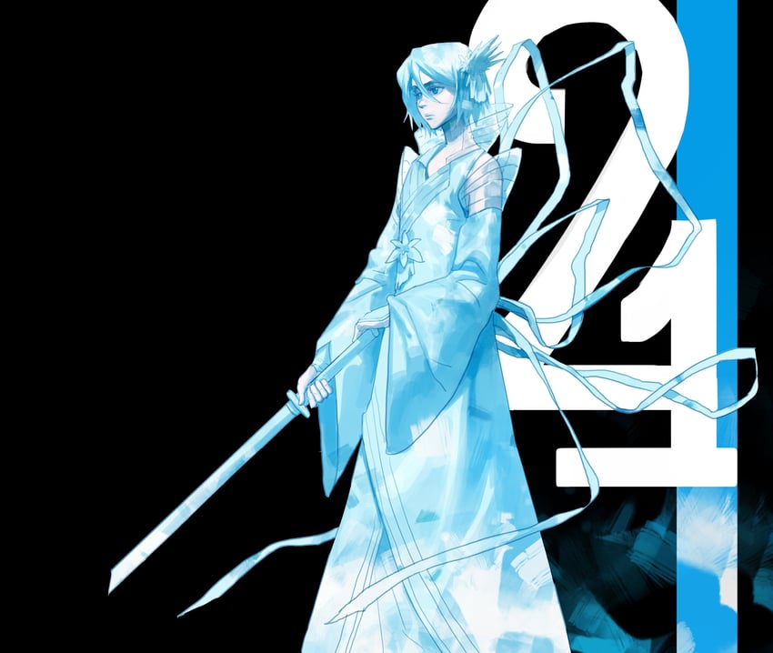 kuchiki rukia (bleach and 1 more) drawn by hieumay