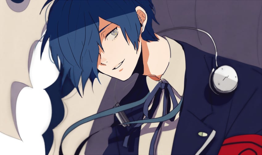 yuuki makoto and thanatos (persona and 1 more) drawn by pprmr