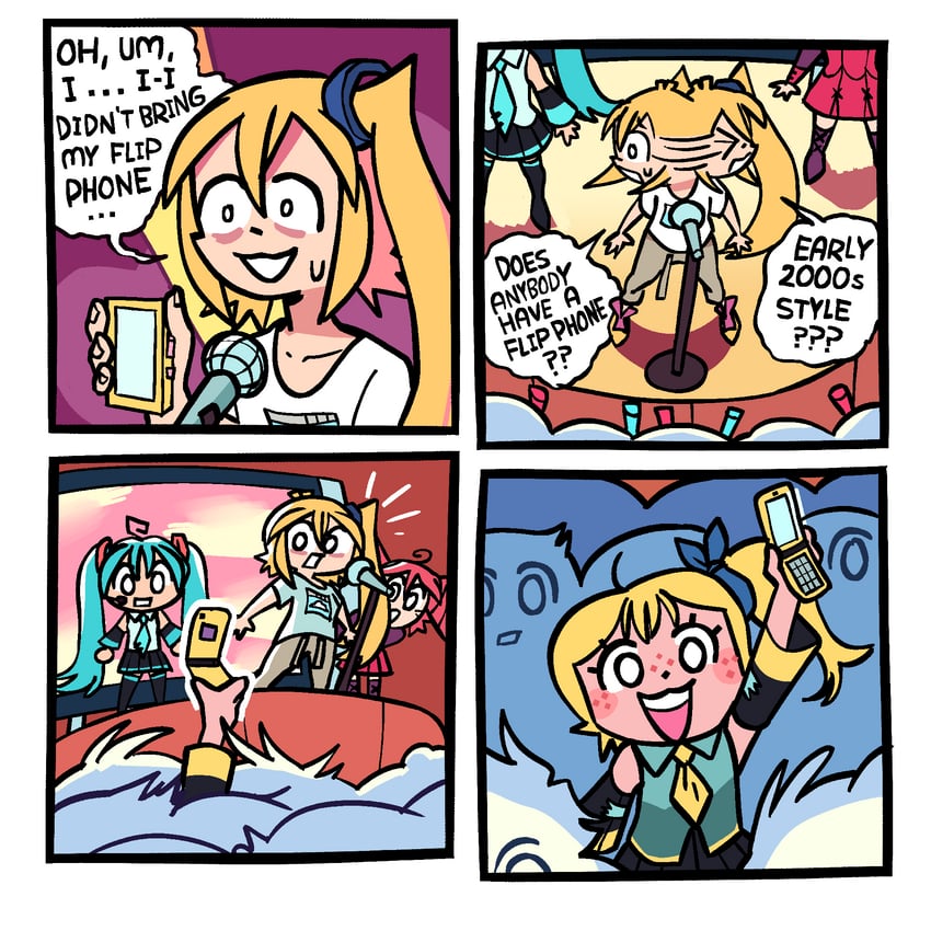 hatsune miku, kasane teto, and akita neru (vocaloid and 2 more) drawn by shenanigansen