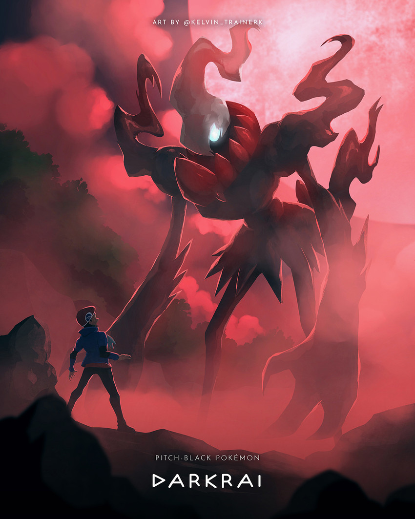 lucas and darkrai (pokemon and 2 more) drawn by kelvin-trainerk
