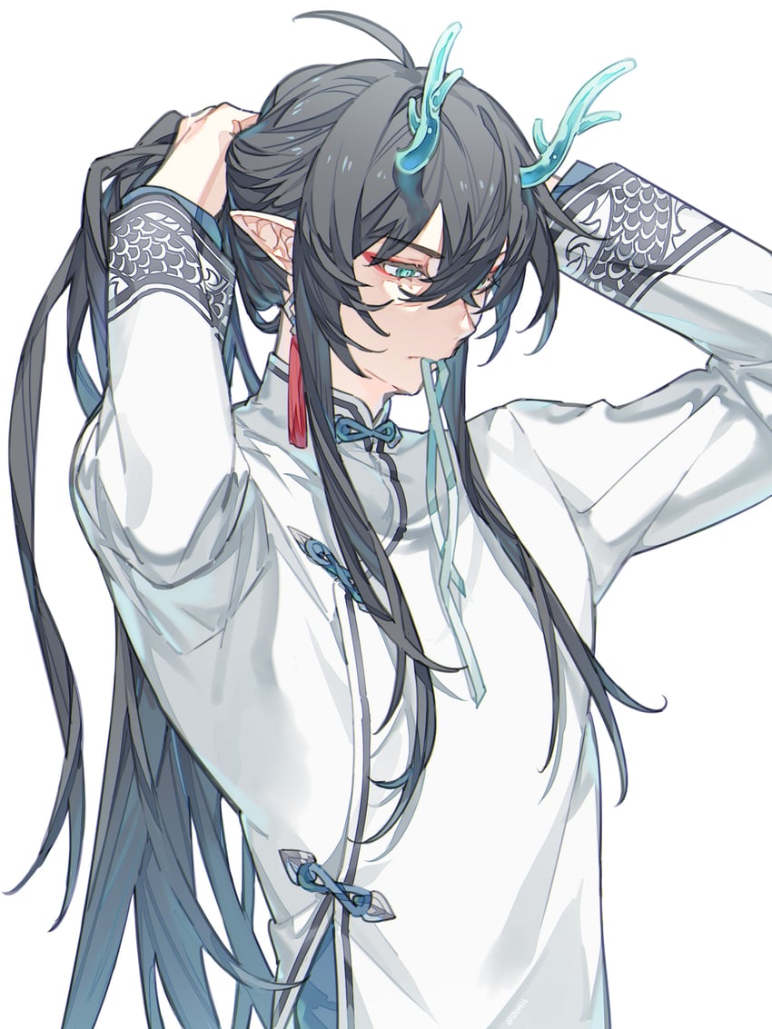 dan heng (honkai and 1 more) drawn by anchun_(quail0503)
