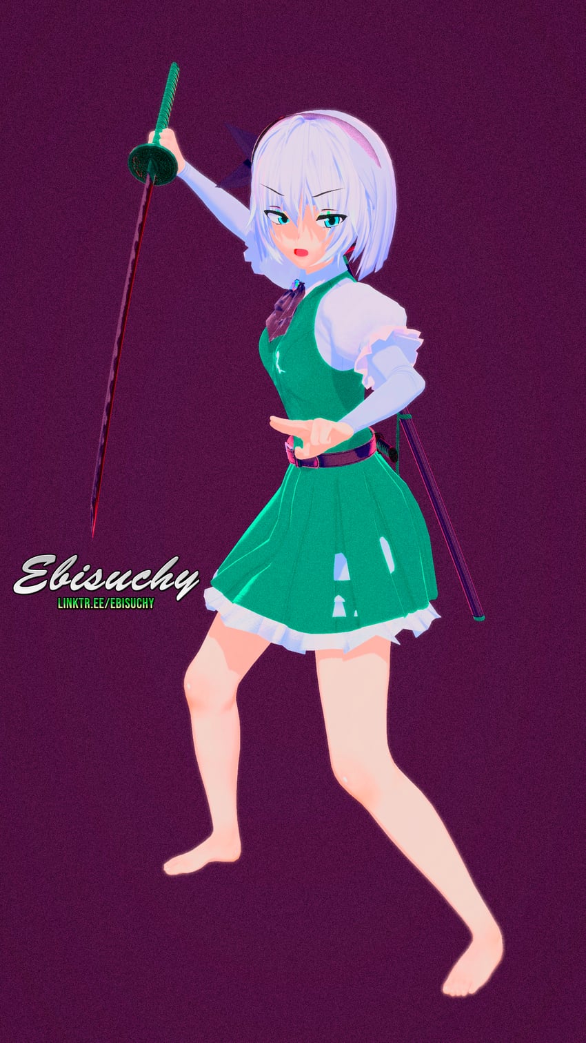 konpaku youmu (touhou) drawn by ebisuchy