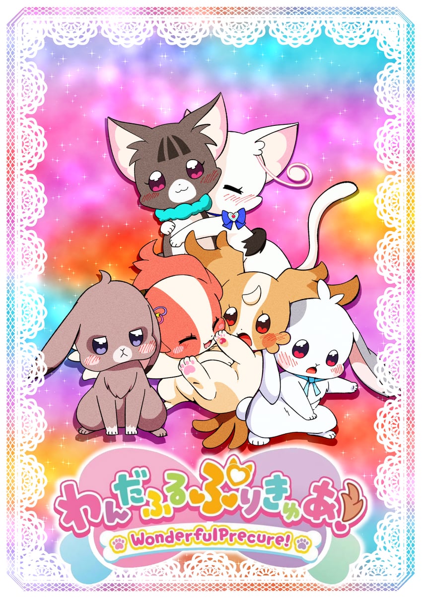 nekoyashiki yuki, inukai komugi, nekoyashiki mayu, inukai iroha, toyama satoru, and 2 more (precure and 1 more) drawn by @est@