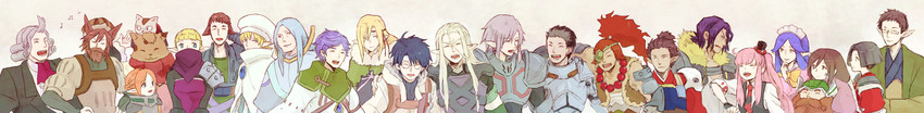 shiroe, naotsugu, tetra, demikas, william massachusetts, and 19 more (log horizon) drawn by rin_(osca)