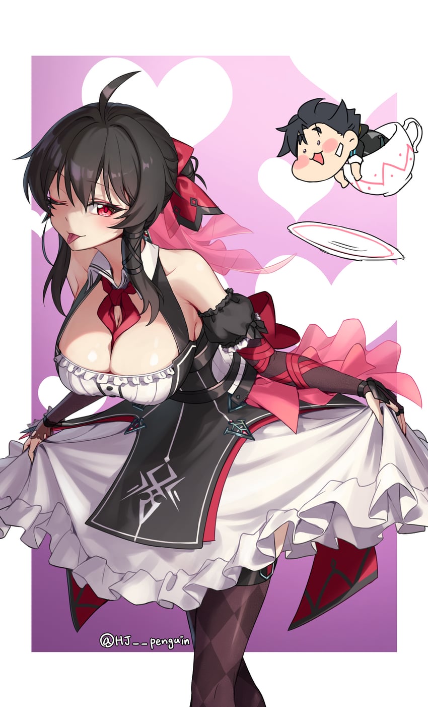 iris yuma and jin seipatsu (soulworker) drawn by hj_penguin