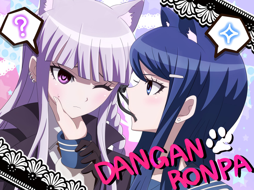 kirigiri kyoko and maizono sayaka (danganronpa and 1 more) drawn by kumax5