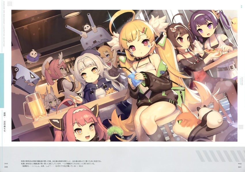 eldridge, ping hai, z46, ning hai, u-81, and 3 more (azur lane) drawn by kinjo_kuromomo