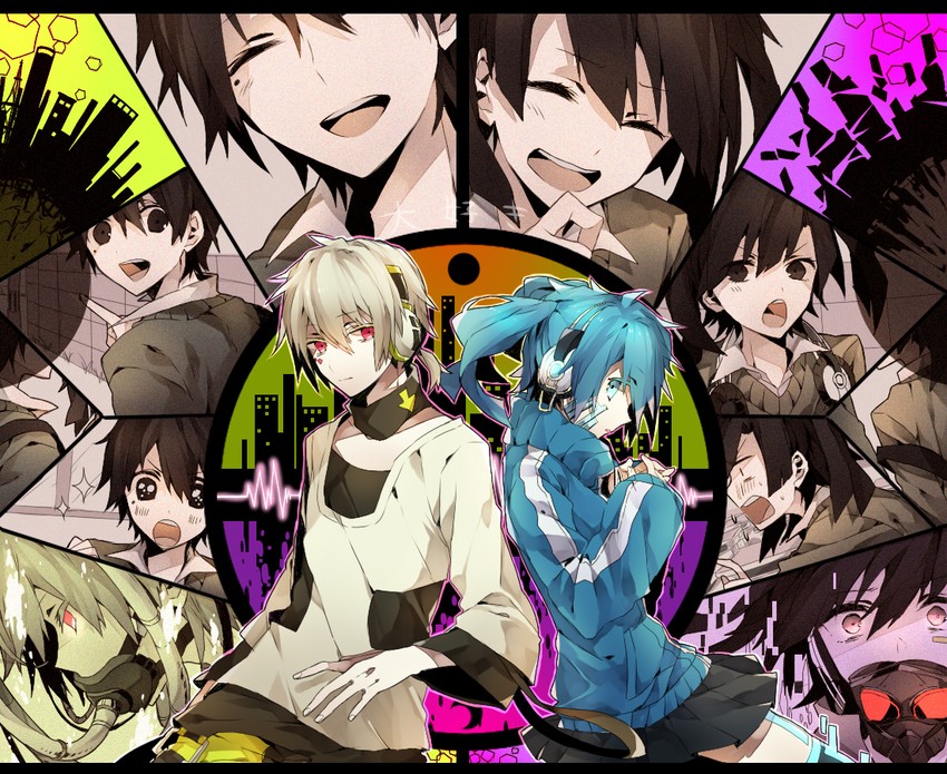 ene, konoha, enomoto takane, and kokonose haruka (vocaloid and 4 more) drawn by wonoco0916