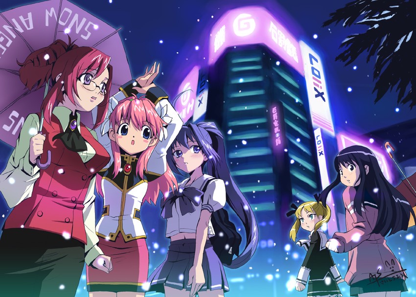milfeulle sakuraba, kazami mizuho, and hayase mitsuki (galaxy angel and 2 more) drawn by saitou_atsushi_(pal_no_komado)