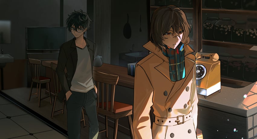 amamiya ren and akechi gorou (persona and 2 more) drawn by fsmaichobpeg0