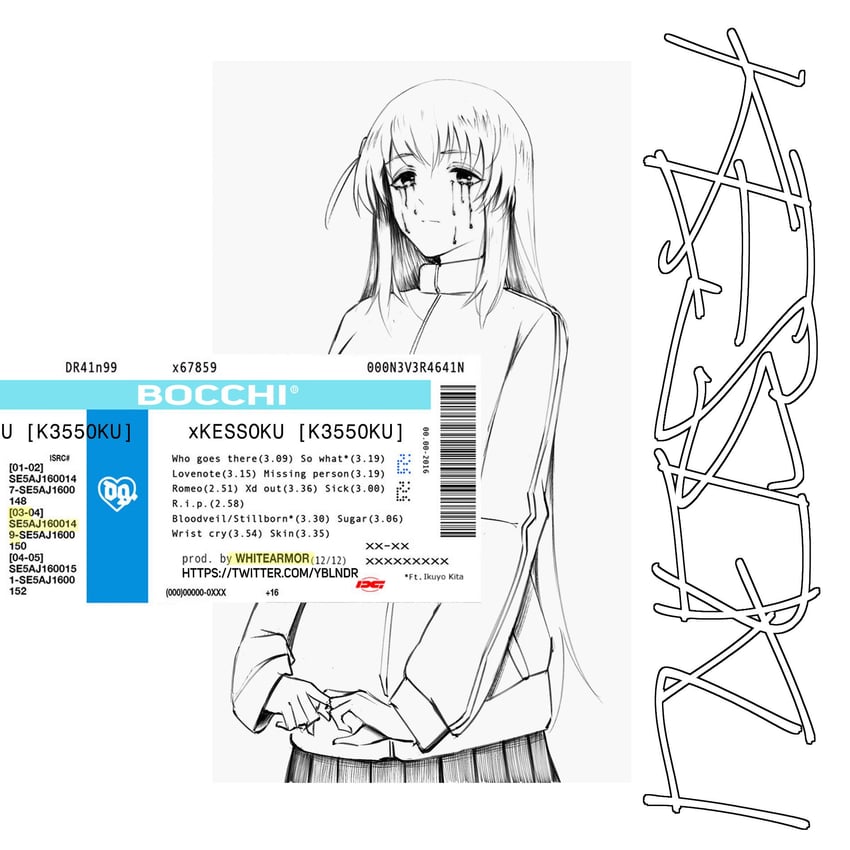 gotoh hitori (bocchi the rock! and 1 more) drawn by yblndr