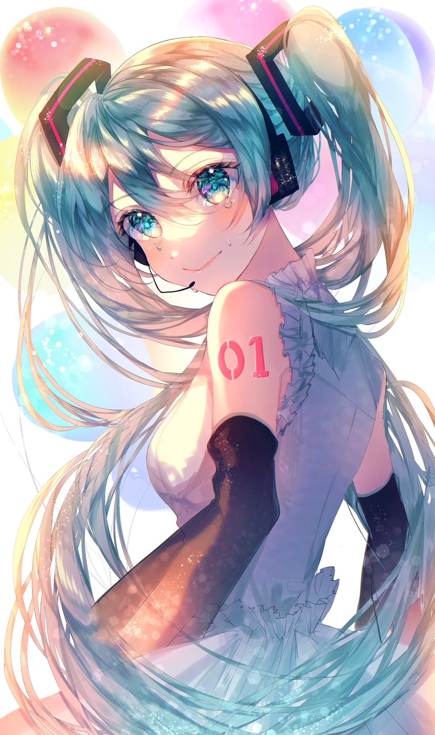 hatsune miku (vocaloid) drawn by mira_hidume