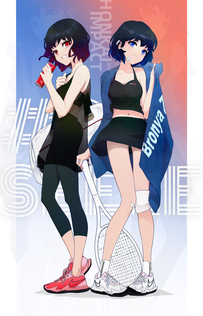 seele vollerei and seele (honkai and 1 more) drawn by heitian_keji