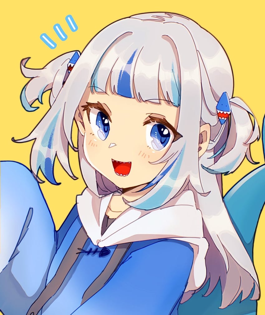 gawr gura (hololive and 1 more) drawn by naekam