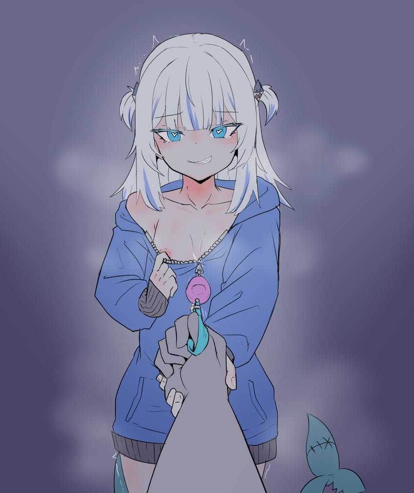 gawr gura (hololive and 1 more) drawn by moral_cacoethes