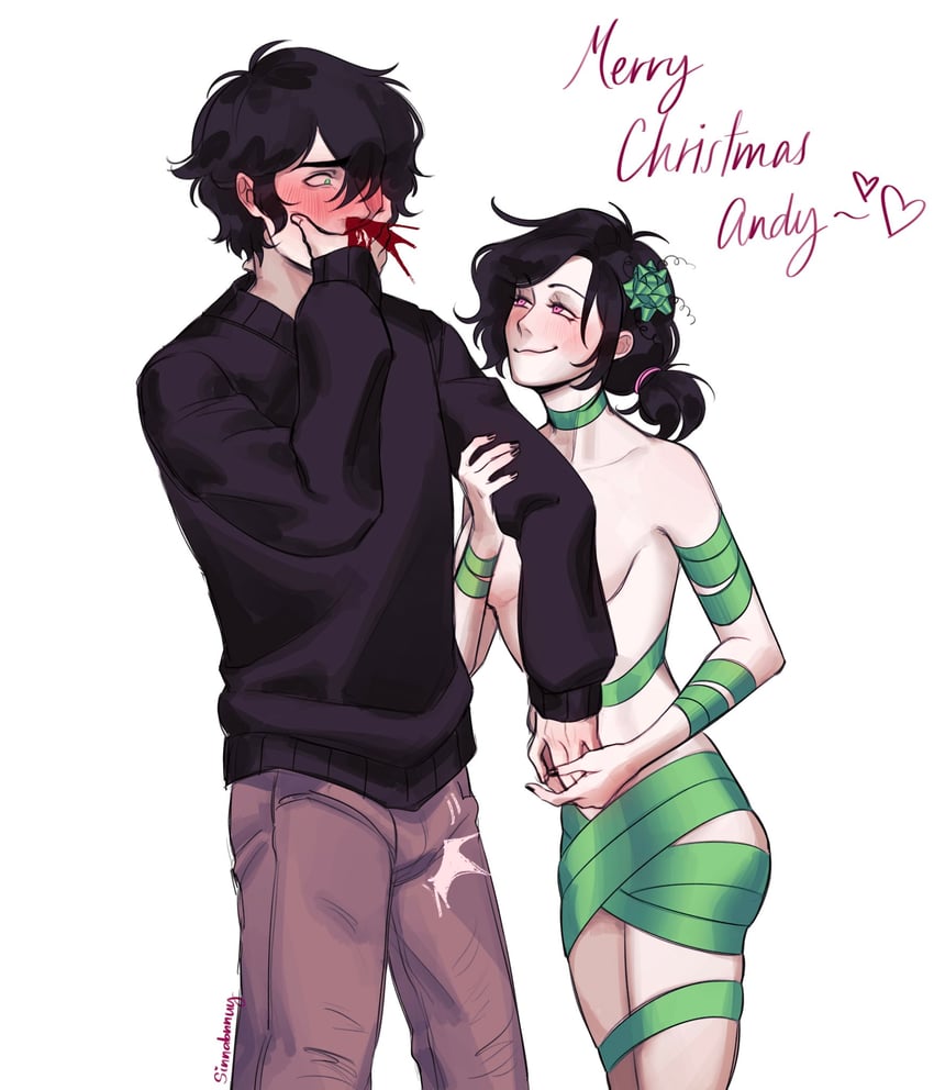 ashley graves and andrew graves (the coffin of andy and leyley) drawn by sinnabnnuy