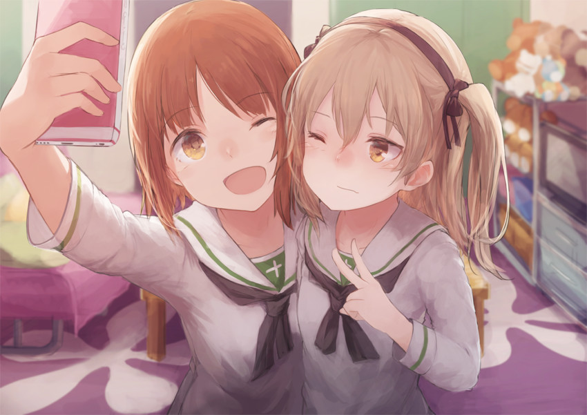nishizumi miho and shimada arisu (girls und panzer) drawn by makihitsuji