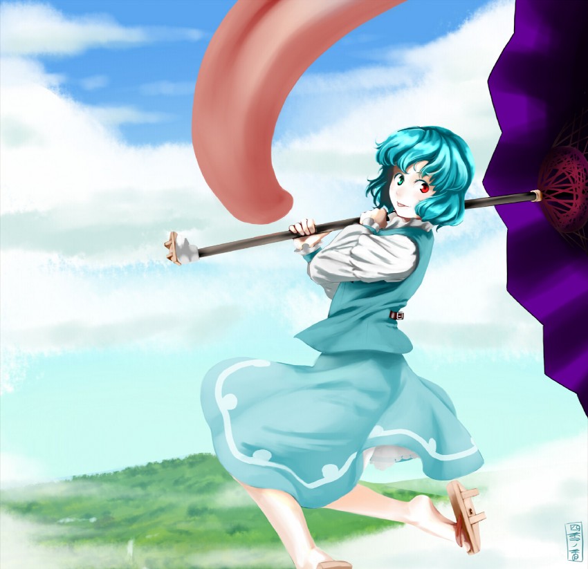tatara kogasa (touhou) drawn by usuishiki
