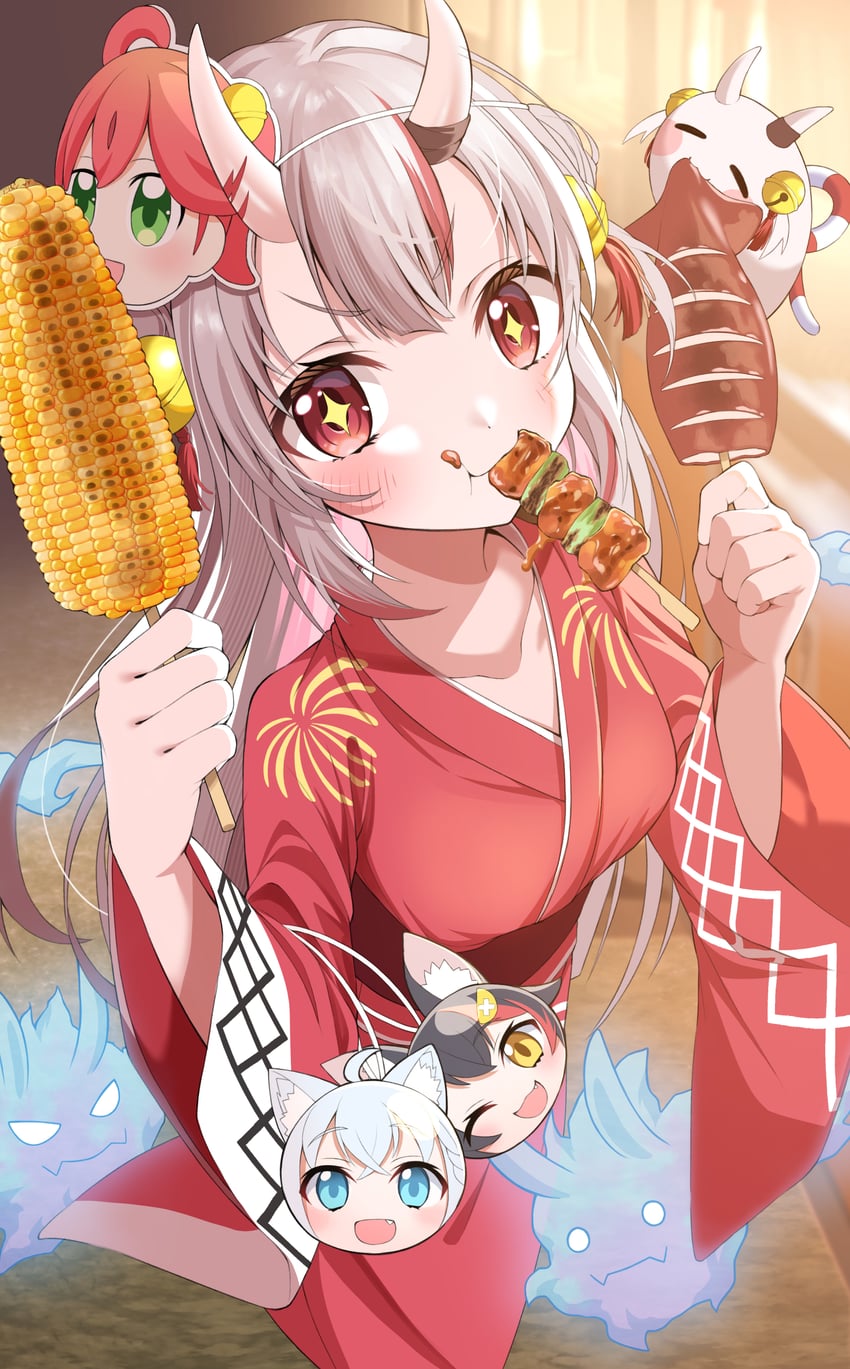 shirakami fubuki, sakura miko, ookami mio, nakiri ayame, poyoyo, and 2 more (hololive) drawn by setsuna_(l9in1cszw3f6qsq)