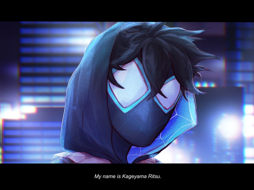spider-man and kageyama ritsu (marvel and 4 more) drawn by spideyuri