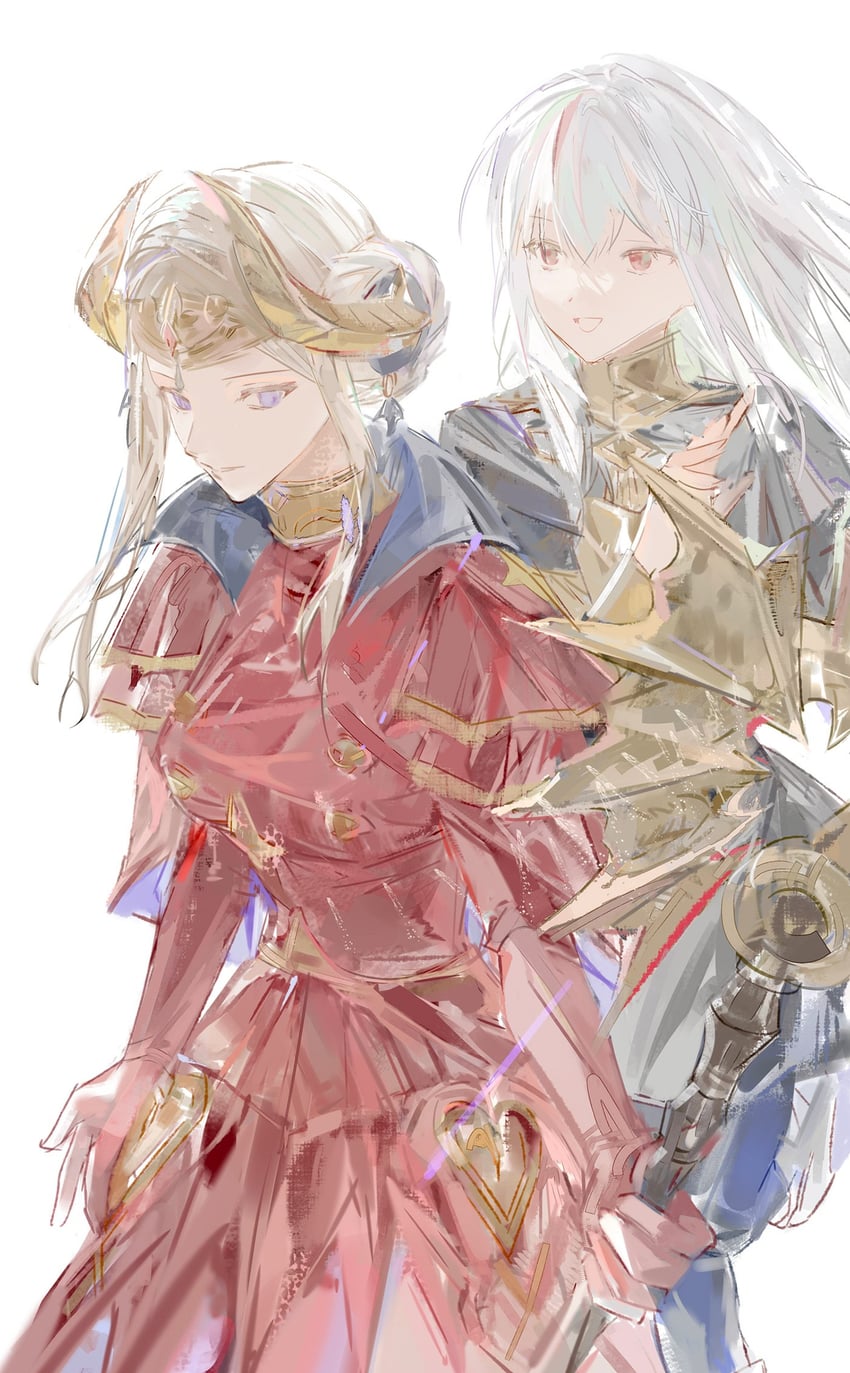 edelgard von hresvelg and lysithea von ordelia (fire emblem and 1 more) drawn by maouasuka