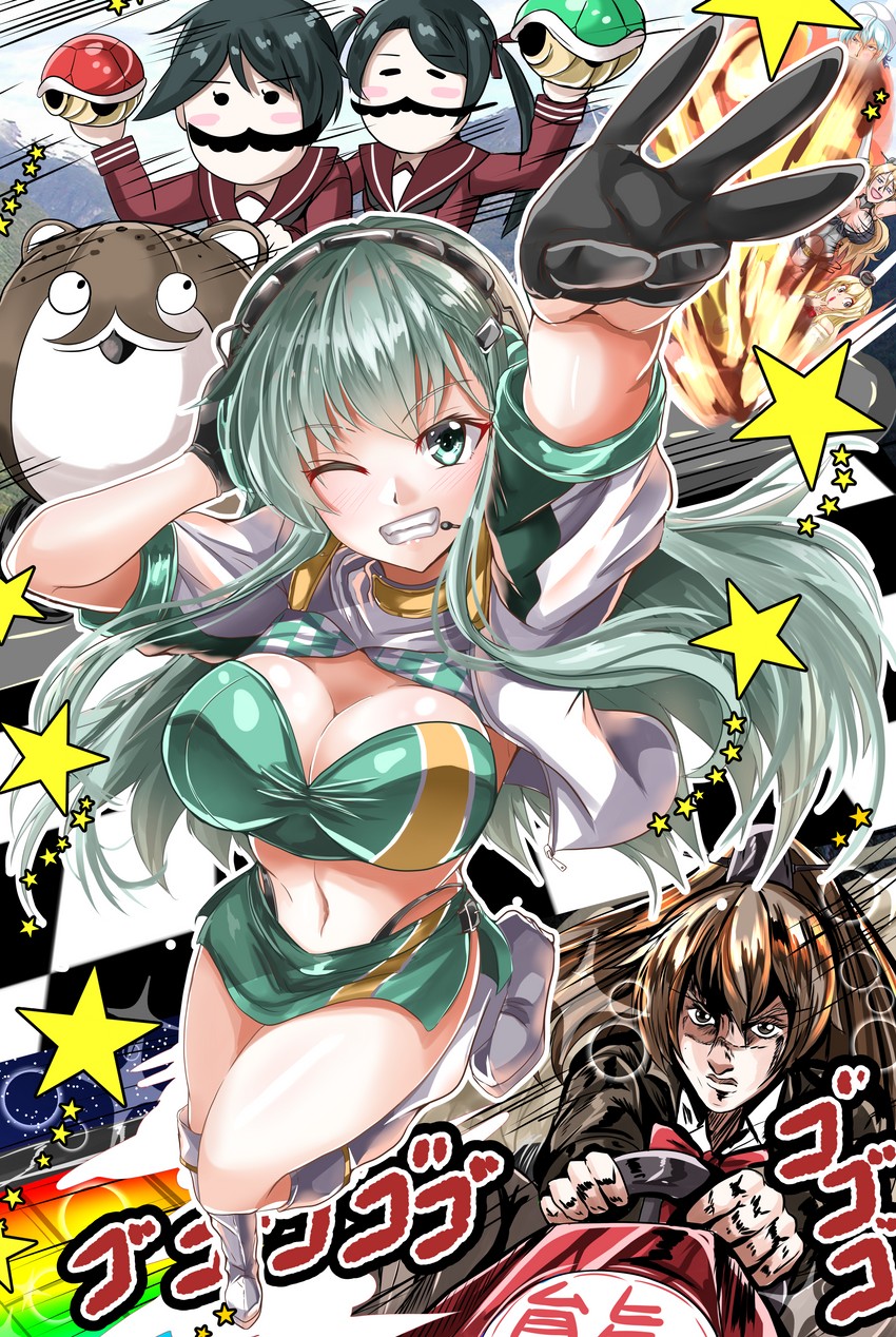 suzuya, iowa, warspite, kumano, mogami, and 4 more (kantai collection and 3 more) drawn by kentan_(kingtaiki)