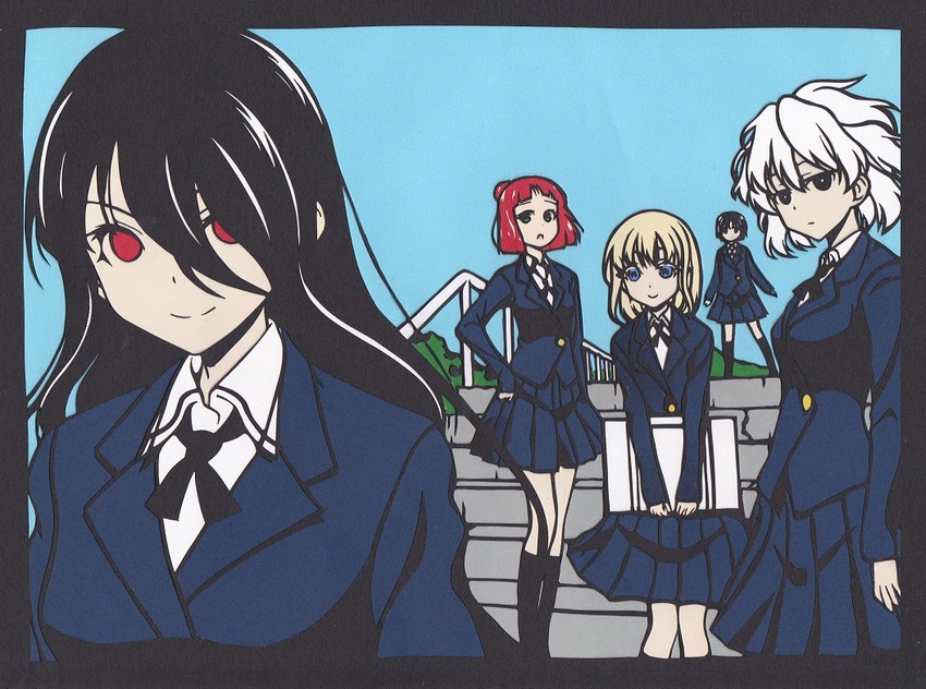 kosegawa shiromi, anetai toyone, aislinn wishart, usuzawa sae, and kakura kurumi (saki) drawn by etpn