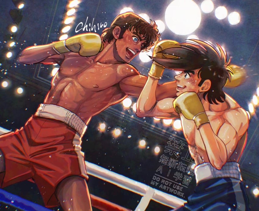 yabuki joe and carlos rivera (ashita no joe) drawn by chihiro_(jnkch6)