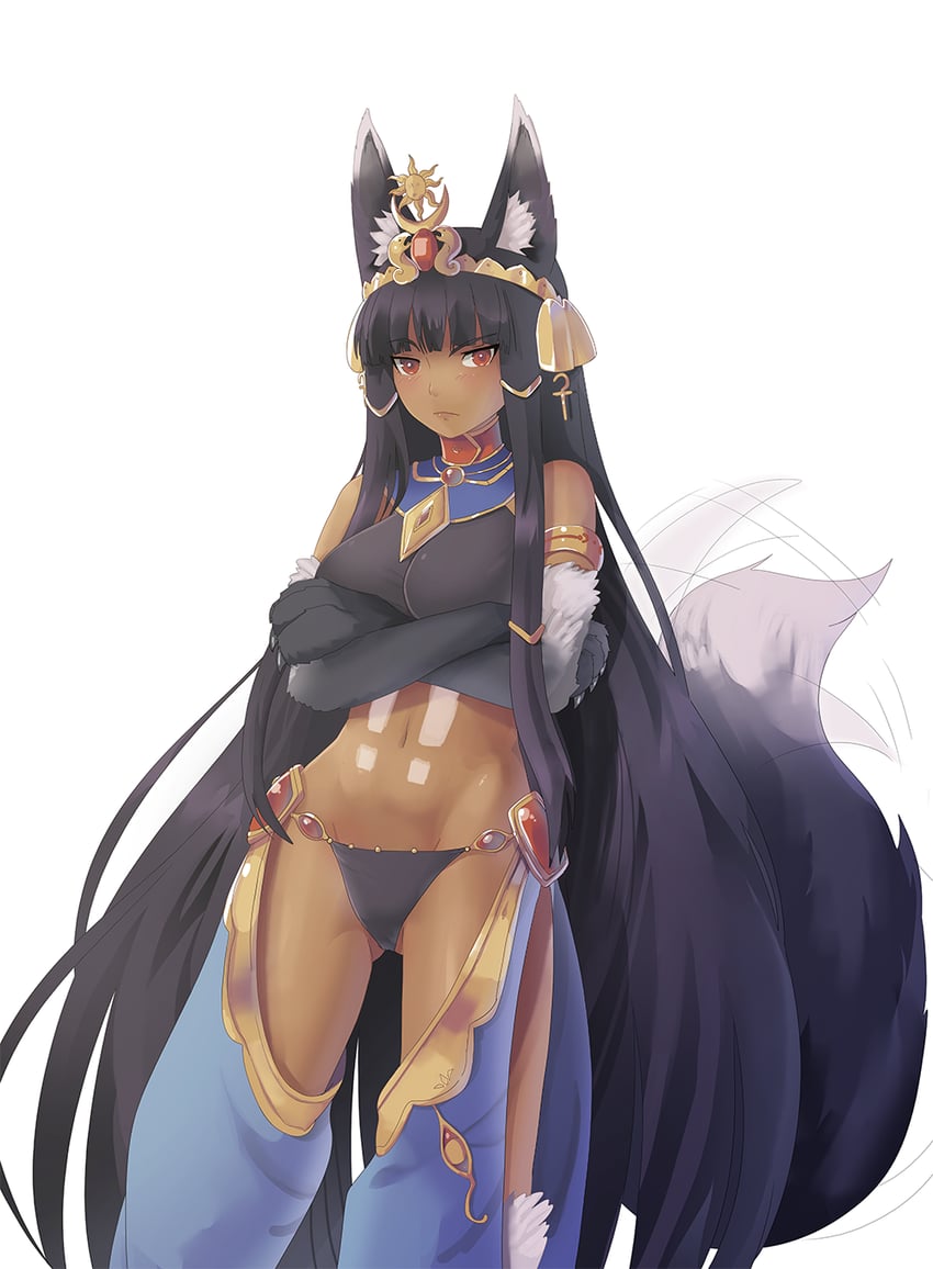 anubis and shoshanah (monster girl encyclopedia and 2 more) drawn by nennanennanennas