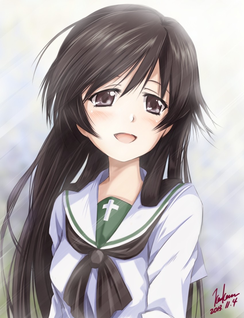 isuzu hana (girls und panzer) drawn by kem_kem