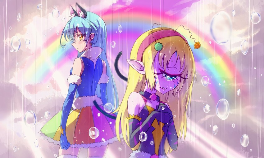 yuni, cure cosmo, and eyewon (precure and 1 more) drawn by kyoutsuugengo