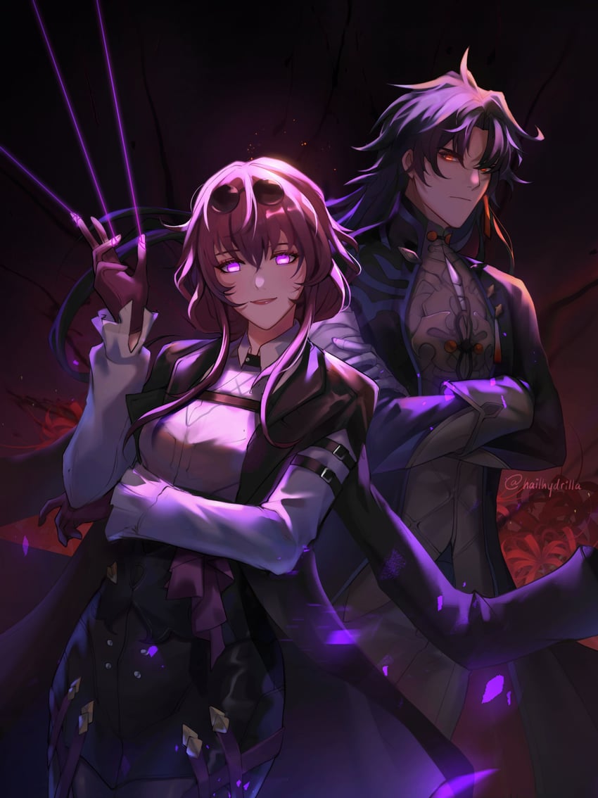 kafka and blade (honkai and 1 more) drawn by hailhydrilla