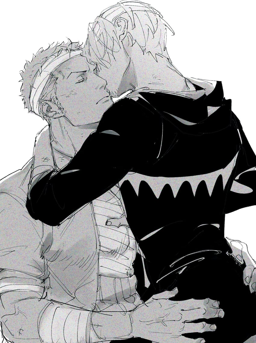 roronoa zoro and sanji (one piece) drawn by kzwtr8