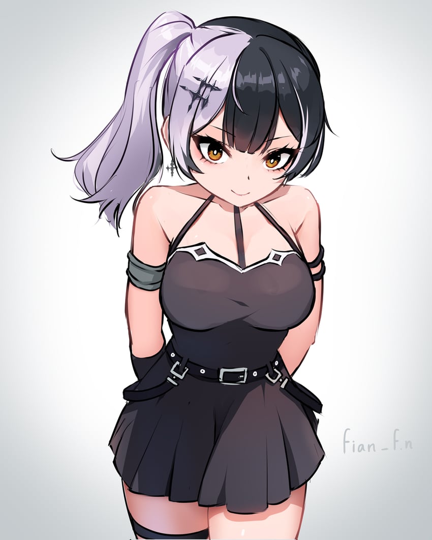 shiori novella and ubel (hololive and 2 more) drawn by fian_f.n