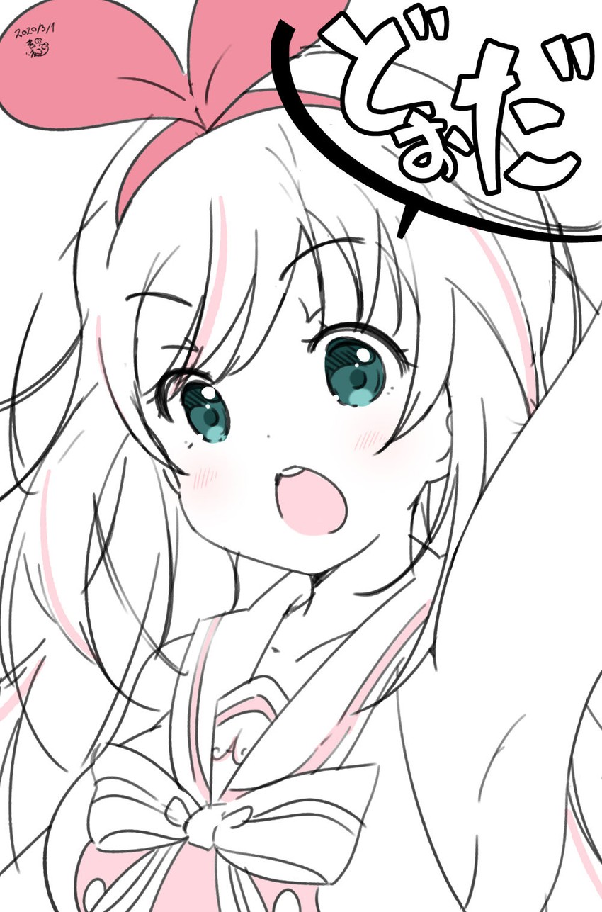 kizuna ai (kizuna ai inc.) drawn by aosora_neko
